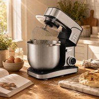 Batteur sur socle électrique professionnel SOHEF 16L 2800W, mélangeur à pâte avec engrenages métalliques, moteur en cuivre, 10+ vitesses, tête inclinable, minuteur numérique LED