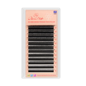 ขนตาปลอม Glamlash รูปทรง W ขนาด 0.07 C0.07 D ทำจากเส้นใยสังเคราะห์ PBT แบบพัด ให้ลุคสวยเป็นธรรมชาติ - Product Image 3