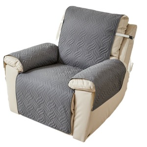Single-Person Ultrasonic Quilted Recliner Cushion <strong>Cover</strong> Waterproof Geometric Wave Integrated Dustproof Washable Sofa Slipcover - Product Image 5