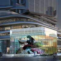 Panneau mural LED transparent couleur pleine 16 bits SMD3528 P3.91, affichage vidéo personnalisé SDK, publicité pour ascenseurs 1000mm
