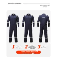 Combinaison de travail ignifuge en coton personnalisée, uniforme de travail, vêtements de travail réfléchissants, vêtements de travail haute visibilité, ignifuge, FRC, FR