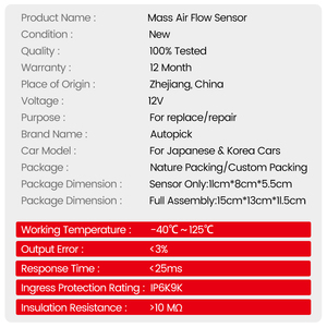 Sensor Aliran Udara Massal untuk Buick Encore Envista Regal LaCrosse Enclave Envision Grosir Pabrik Berkualitas Tinggi MAF Pengukur Aliran Udara - Product Image 4