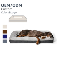 Coussin pour chien à faible hauteur avec rembourrage confortable, en fourrure de lapin super douce, matelas orthopédique pour chien, support personnalisé avec logo