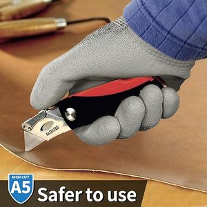 Gants anti-coupure enduits de PU, résistants aux coupures, niveau HPPE A5, construction, Guantes Anticorte Nivel 5, gants anti-coupure, gants résistants aux coupures - Product Image 4