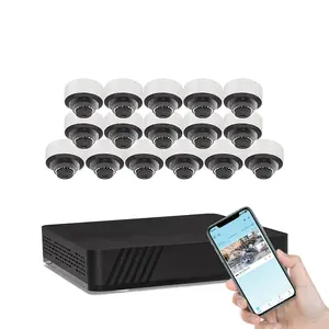 16Ch Smart Home 4 Ch DVR 180 Degree CCTV Camera NVR Kit Set Up 2Tb Tuya 8Ch Sistemas de Segurança Com Alarme E Câmera 2022