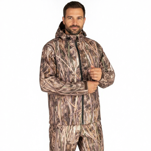 Mens Waterproof Camouflage Hunting <b>Jacket</b> Hooded <b>Fleece</b> Winter Zipper Tactical Outdoor Cotton <b>Lined</b> Custom Coat - Product Image 5