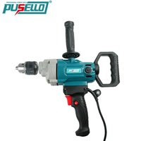 Bor Impak Industri PUSELLO 1800W Gagang Spade Kecepatan Variabel Rumah Gigi Aluminium 960RPM Bor Konstruksi Daya Tinggi