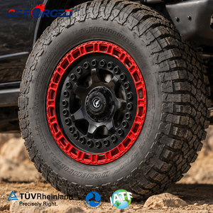 Nuevas Llantas Todoterreno <span class=keywords><strong>4x4</strong></span> de Aleación de Aluminio Forjado de 17-18 Pulgadas 6x139.7 para <span class=keywords><strong>Bronco</strong></span> Jeep Wrangler, Negras, con Aros Protectores, Multirradio, Tácticas - Product Image 1