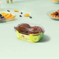 Barquettes jetables en papier recyclable pour fruits, qualité alimentaire, étanches, personnalisées, avec pelliculage mat, pour mangues et fraises