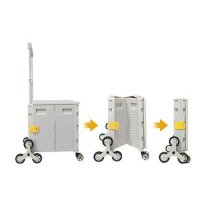Fabrikant Groothandel Draagbare Plastic Winkelen <span class=keywords><strong>Trolley</strong></span> Opvouwbare Trap Klimwielen 85l 100Kg Winkelwagen Met Wielen - Product Image 5