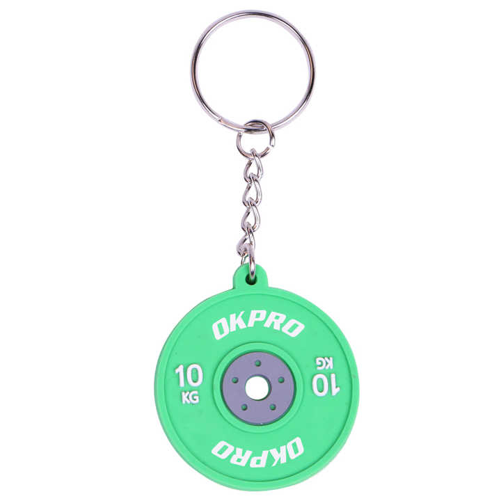 Key Ring Fitness Keychain Sports Barbell Dumbbell Fashion Metal ...