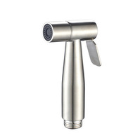 Kit de douche WC en acier inoxydable pour hygiène féminine, avec buse pressurisée, pistolet de pulvérisation pour chasse d'eau et pommeau de douche mural chromé