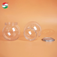 Canette de boisson gazeuse en plastique PET transparente ronde de 250 ml, canette en plastique pour boissons froides avec couvercle facile à ouvrir en aluminium