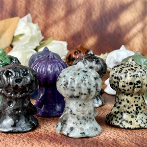 Cristal curativo natural tallado a mano fantasma calabaza artesanía decoración de Halloween para regalos de vacaciones - Product Image 2