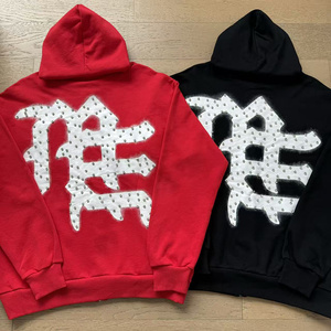 <span class=keywords><strong>Felpa</strong></span> Trendy Hip-Hop MIXED EMOTIONS 100% Cotone Pesante Oversize con Teschi Lavati Stile Y2K Retro Street Workout - Product Image 5