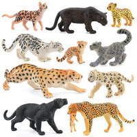 Modèles d'animaux sauvages de la série Léopard, en PVC, à assembler, très demandés pour l'exportation : Léopard des neiges, Léopard noir, Guépard