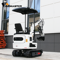 Mini-excavatrice de 1 tonne avec moteur Briggs & Stratton, petite pelle compacte sur chenilles pour travaux de construction de hangars d'élevage