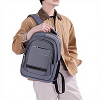 Sac à dos d'affaires personnalisé en gros, à fermeture éclair, imperméable, durable, grande capacité, pliable, pour l'université, les voyages, pour ordinateur portable, en nylon