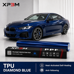 XP3M Diamond Blue OEM Gloss TPU Color PPF Car Wrap Vinyl 7.5 Mil Self Healing Anti Scratch Anti Yellowing Air Release Channel - Product Image 1