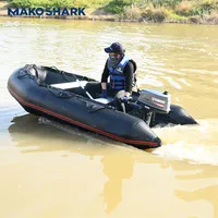 MAKOSHARK J-330 5 Người Câu Cá Nhôm Transom Thổi Lên Tốc Độ Cao Air Pvc Thuyền Biển Inflatable