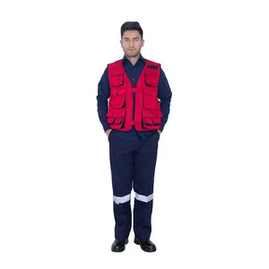 Phổ Biến Phong Cách Mới Bán Chạy Nhất Zip Pocket Vest Quần Áo Làm Việc Quần Áo Bảo Hộ Quần Áo Đồng Phục Thiết Kế Đàn Ông Phụ Nữ Vest