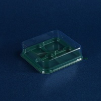 Boîte d'emballage alimentaire transparente rectangulaire en PET, style chinois, imprimée UV, pour tarte aux œufs, gaufrettes de pêche, sushi, qualité alimentaire, marque BOHE