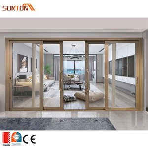 Hiện Đại Nội Thất Nhôm Phân Vùng Cửa Thiết Kế Tùy Chỉnh Patio Không Thấm Nước Pháp Loại Trắng Nhôm Grill Glass Cửa Trượt - Product Image 4
