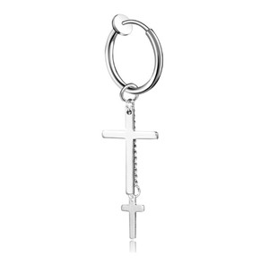 Boucles <span class=keywords><strong>d</strong></span>'oreilles vintage en chaîne pour femmes, bijoux à clip en acier inoxydable, vente en gros - Product Image 2