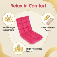 Sièges de stade pliables portables avec dossier réglable en tissu polaire corail personnalisé, coussin pour gradins, chaise de camping extérieure