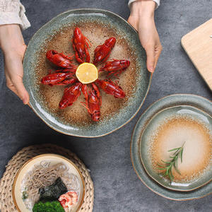 จานอาหารค่ำเซรามิกวินเทจสุดหรู ดีไซน์สวยงาม วัสดุพอร์ซเลนคุณภาพสูง สำหรับงานแต่งงาน โรงแรม ขายส่ง - Product Image 2