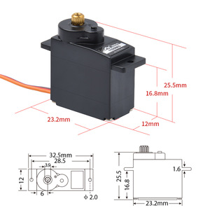 JX Servo-Extremo analógico de engranaje metálico de 9,4g con par de 1,9 kg para aplicaciones de control remoto - Product Image 4