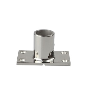 Base Rectangular <span class=keywords><strong>de</strong></span> Acero Inoxidable 316 con Pulido Espejo, 90 Grados <span class=keywords><strong>de</strong></span> Diámetro Exterior Asiento <span class=keywords><strong>de</strong></span> Barandilla para Tubo <span class=keywords><strong>de</strong></span> 7/8 Pulgadas (22 mm) para Yates, Embarcaciones y Autocaravanas - Product Image 3