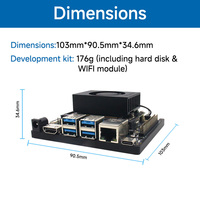 Kit Pengembangan Plink Orin NX 8GB Bersertifikasi CE FCC, Komputer AI 70 TOPS LPDDR5 dengan GPIO CAN UART untuk Transportasi Cerdas