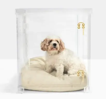 Klare Luxus-Acryl-Haustier tore Moderner Acryl kisten käfig für Katzen hund