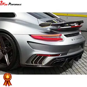 Topca Style Half Carbon Fiber Rear Bumper For Porsche 991.1 991.2 Carrera 911 Body Kit