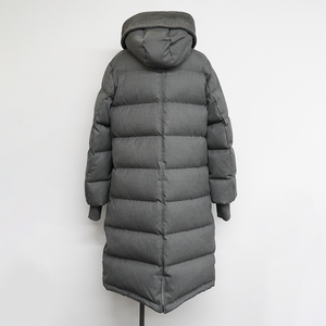 Veste <span class=keywords><strong>longue</strong></span> d'<span class=keywords><strong>hiver</strong></span> personnalisée pour femmes, veste en duvet d'oie de luxe pour femmes, capuche gris foncé pour moins 40 - Product Image 2