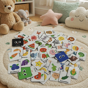 Piastrelle Magnetiche Educative UCI Original Design per Bambini, Magneti per l'Apprendimento Precoce delle Prime <span class=keywords><strong>Parole</strong></span> - Product Image 4