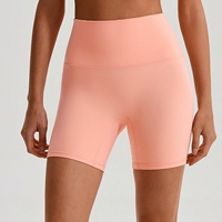 Nouveau short de yoga uni style européen et américain printemps/été 2026, brossé double face, sensation seconde peau, moulant, extensible et respirant
