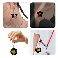 Moules en silicone DIY D5360 pour boucles d'oreilles/pendentifs papillon, nuage, lune ; Accessoires de porte-clés en silicone fabriqués en Chine