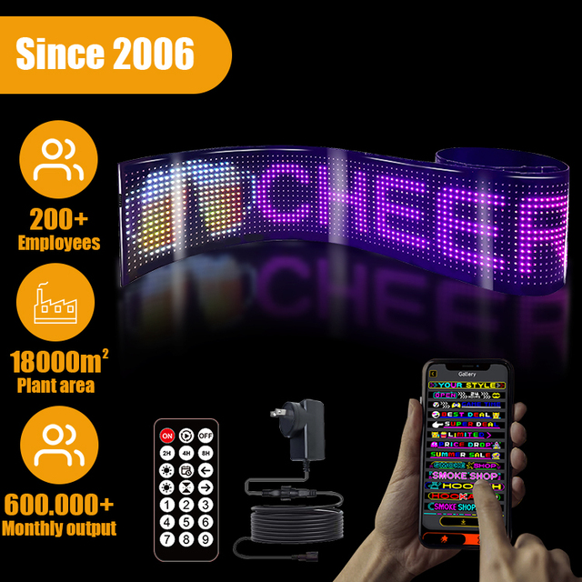 16*144 pixel Waterproof Screen Hot-selling Matrix Panel Light Display Soft Screen LED Advertising Screen for Truck 1330x192mm