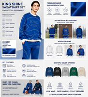 Sweat-shirt et pantalon de survêtement premium pour homme, sweat à capuche oversize pour adolescent, broderie 3D, uniformes de sublimation