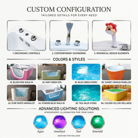 Baignoire de massage autoportante en acrylique pour bébé, transparente, avec isolation thermique, pour spa intérieur, douche pour nourrissons, non toxique et sûre pour bébé