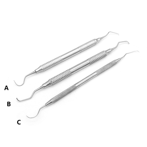 Sonde dentaire pour le nettoyage buccal, soin des poches parodontales, élimination du tartre, crochet à fil dentaire, <span class=keywords><strong>double</strong></span> tête, instruments dentaires pour clinique dentaire - Product Image 1