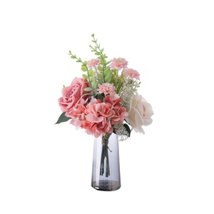 CallaFloral Ramo de Rosas y Hortensias Artificiales de Tela Tejida Plástica para Decoración del Hogar y Accesorios de Boda CF01362 - Product Image 5