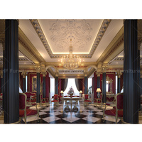 Panneaux muraux floraux or de luxe rococo les plus vendus pour la décoration de plafond d'appartement et de cuisine de salon