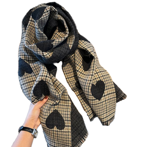 Écharpes décontractées 100 % polyester pour femme, collection hiver, écharpe longue épaisse, étiquette personnalisée, emballage Jian Sense JSS-0001, teinture unie, offre spéciale - Product Image 1