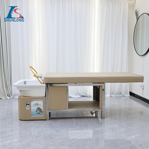 Fauteuil de lavage professionnel multifonctionnel pour spa capillaire, lit de shampoing de luxe pour salon de coiffure avec vapeur intégrée - Product Image 3