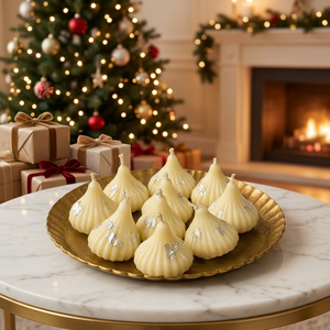 Bougie Modak Art sans flamme, sans gouttelettes, en paraffine, dans un récipient, décoration moderne pour la maison, non parfumée - Product Image 2