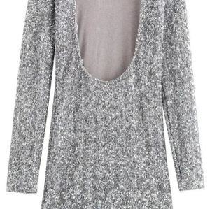 ZATRHMBM 2026 Nuova Collezione Primavera/Estate <span class=keywords><strong>Abito</strong></span> da Donna con Paillettes, Vestito Elegante Casual Retrò a <span class=keywords><strong>Maniche</strong></span> <span class=keywords><strong>Lunghe</strong></span> con <span class=keywords><strong>Schiena</strong></span> <span class=keywords><strong>Scoperta</strong></span> - Product Image 5