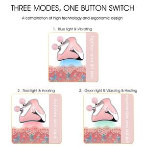 Usine En Gros Mini Rouleau De <span class=keywords><strong>Massage</strong></span> Électrique De Poche Traitement De La Lumière Rouge Dispositif De Beauté Vibration LED Soins De La Peau Rouleau De Jade - Product Image 3